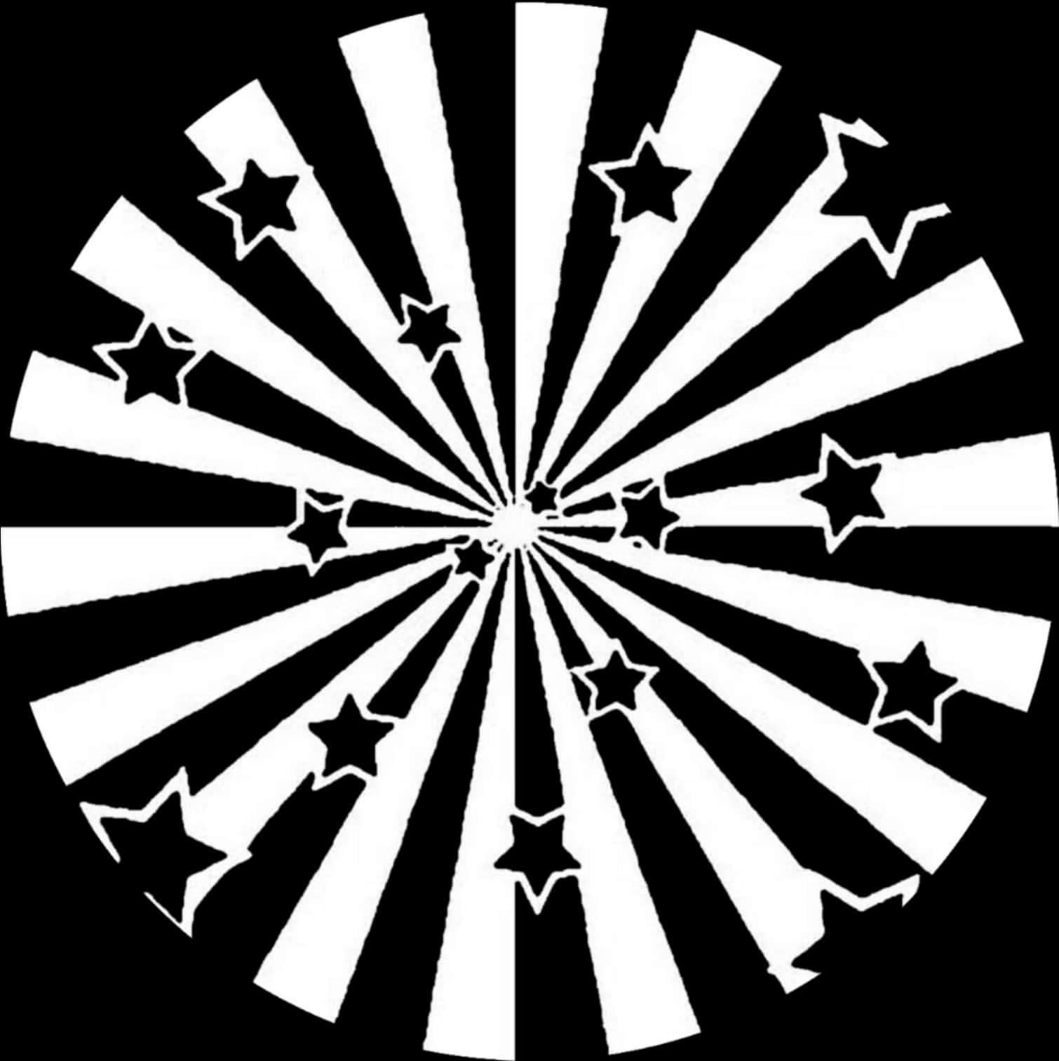 星芒黑白图案 壁紙