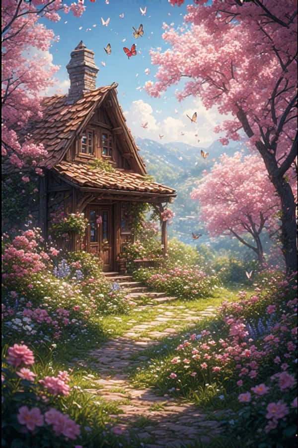 春日小屋花園愉悅自然4K 壁紙