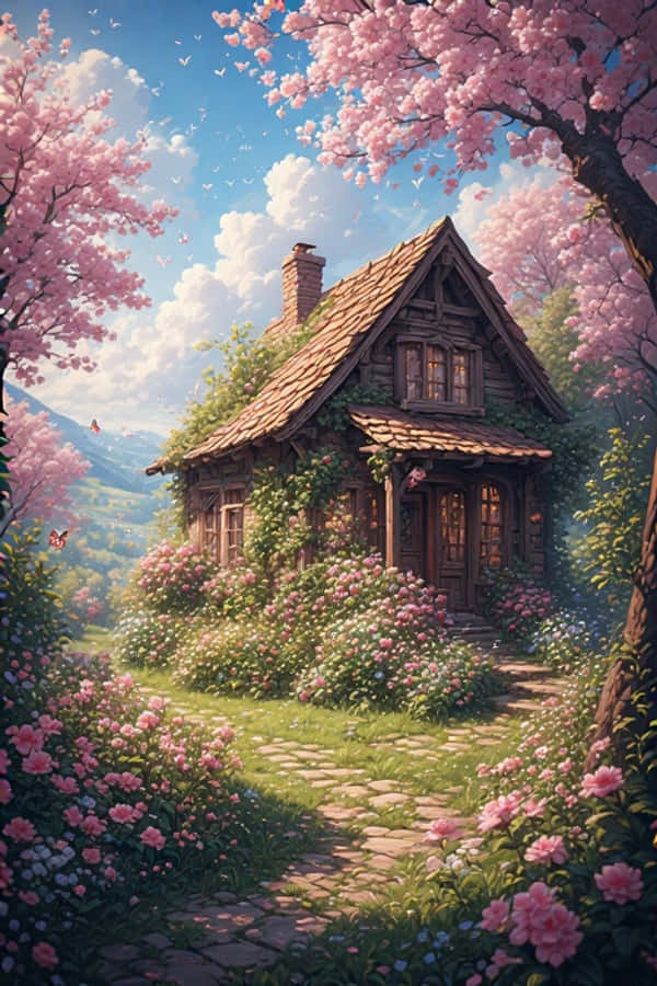 春日小屋花園愉悅自然4K 壁紙