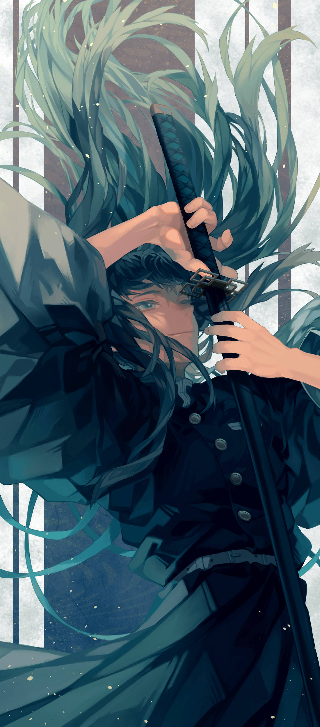 时透无一郎垂直拔刀 壁紙