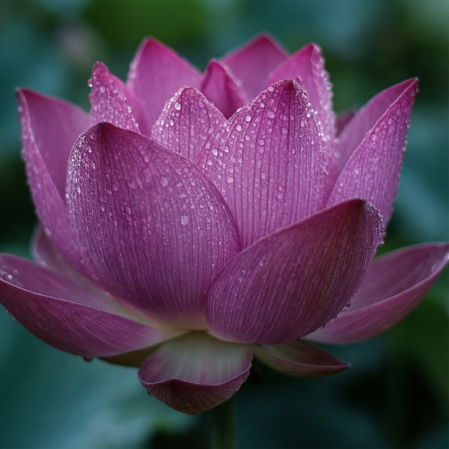 晨露莲花微距 壁紙