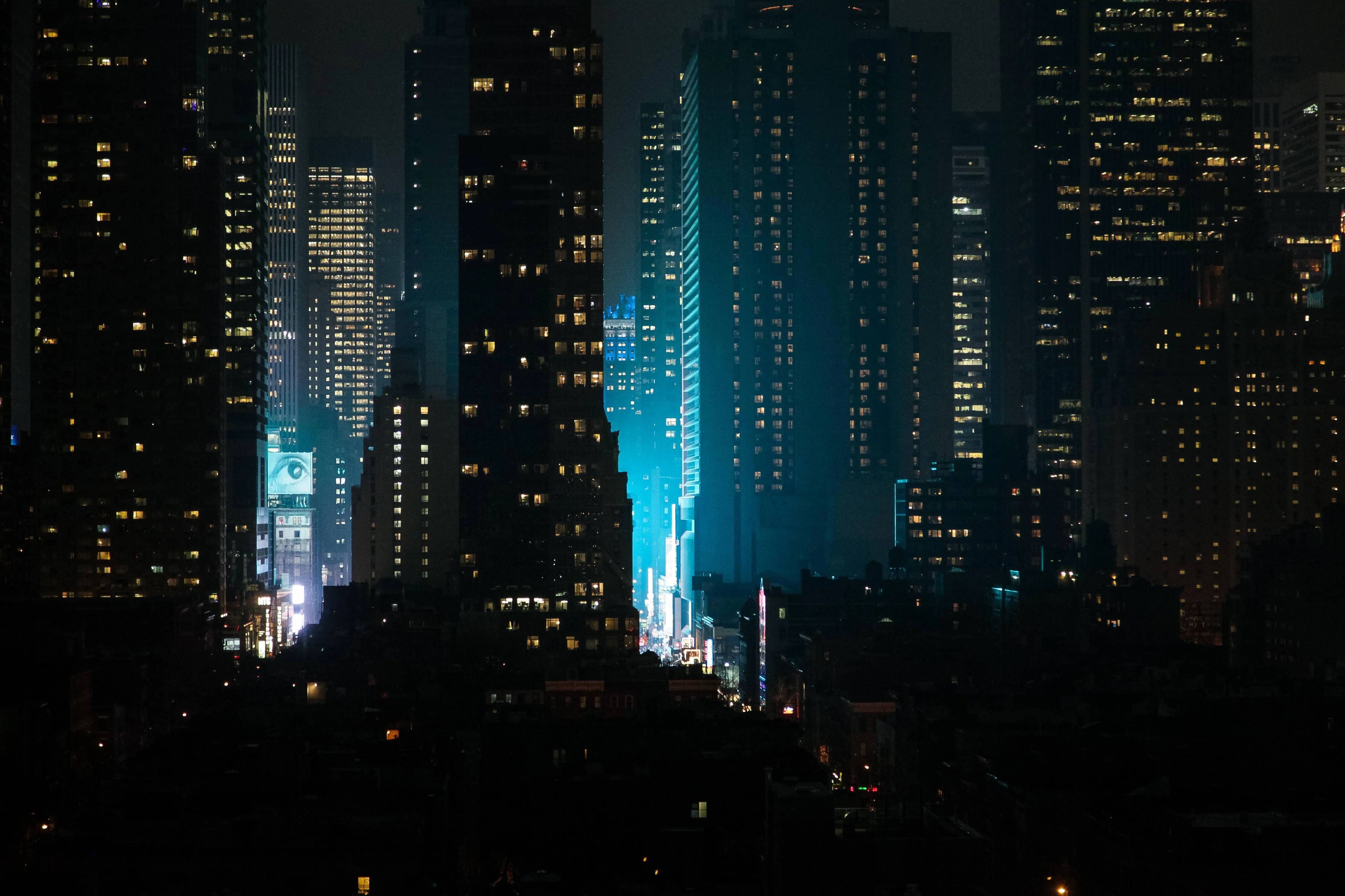 暗夜城市之光 壁紙