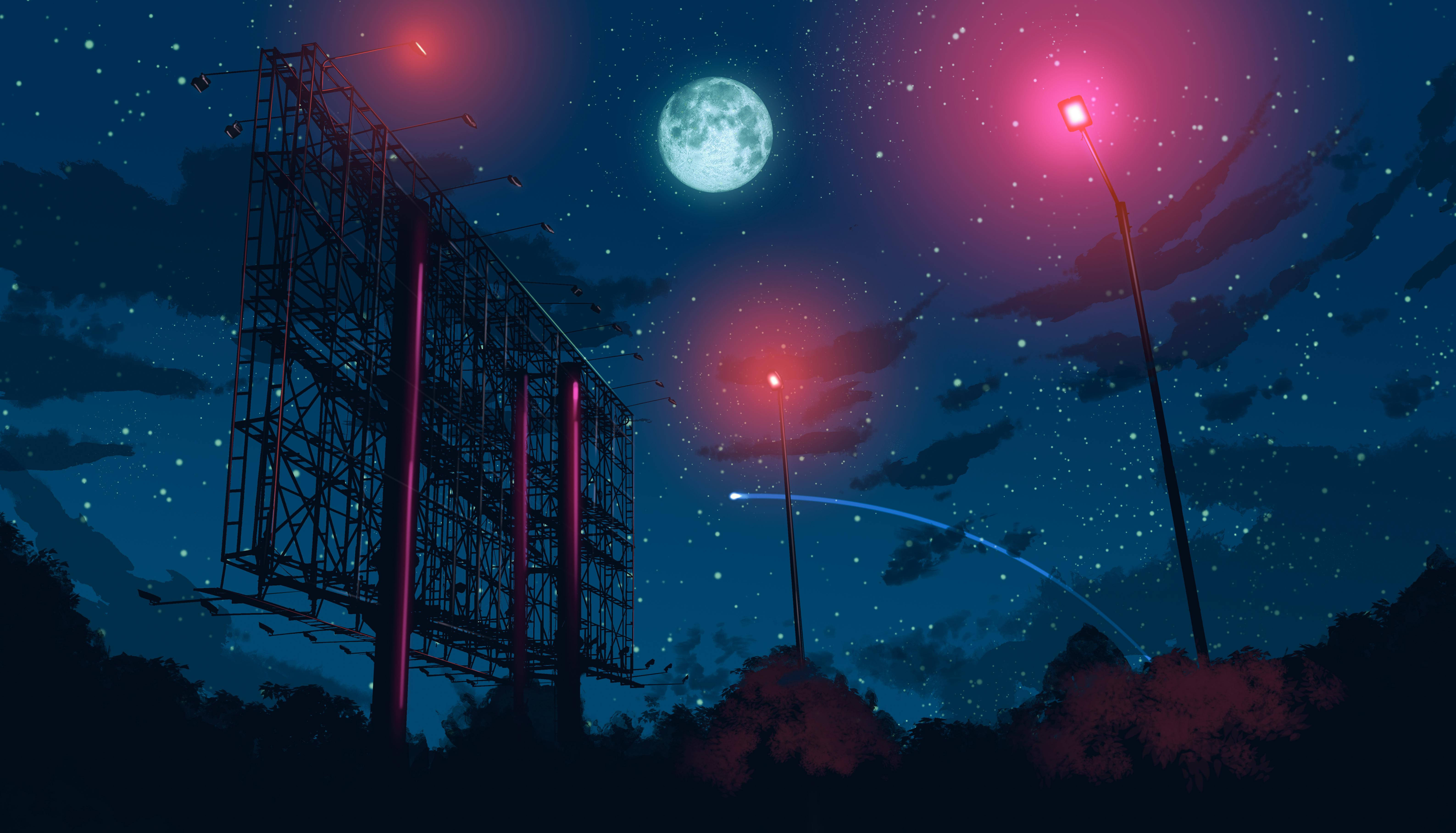 暗夜流星動畫4K 壁紙