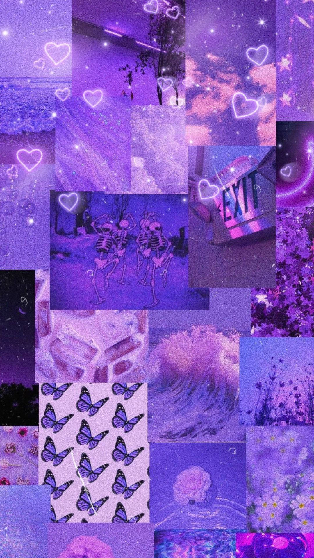 暗紫色美學亮片 壁紙