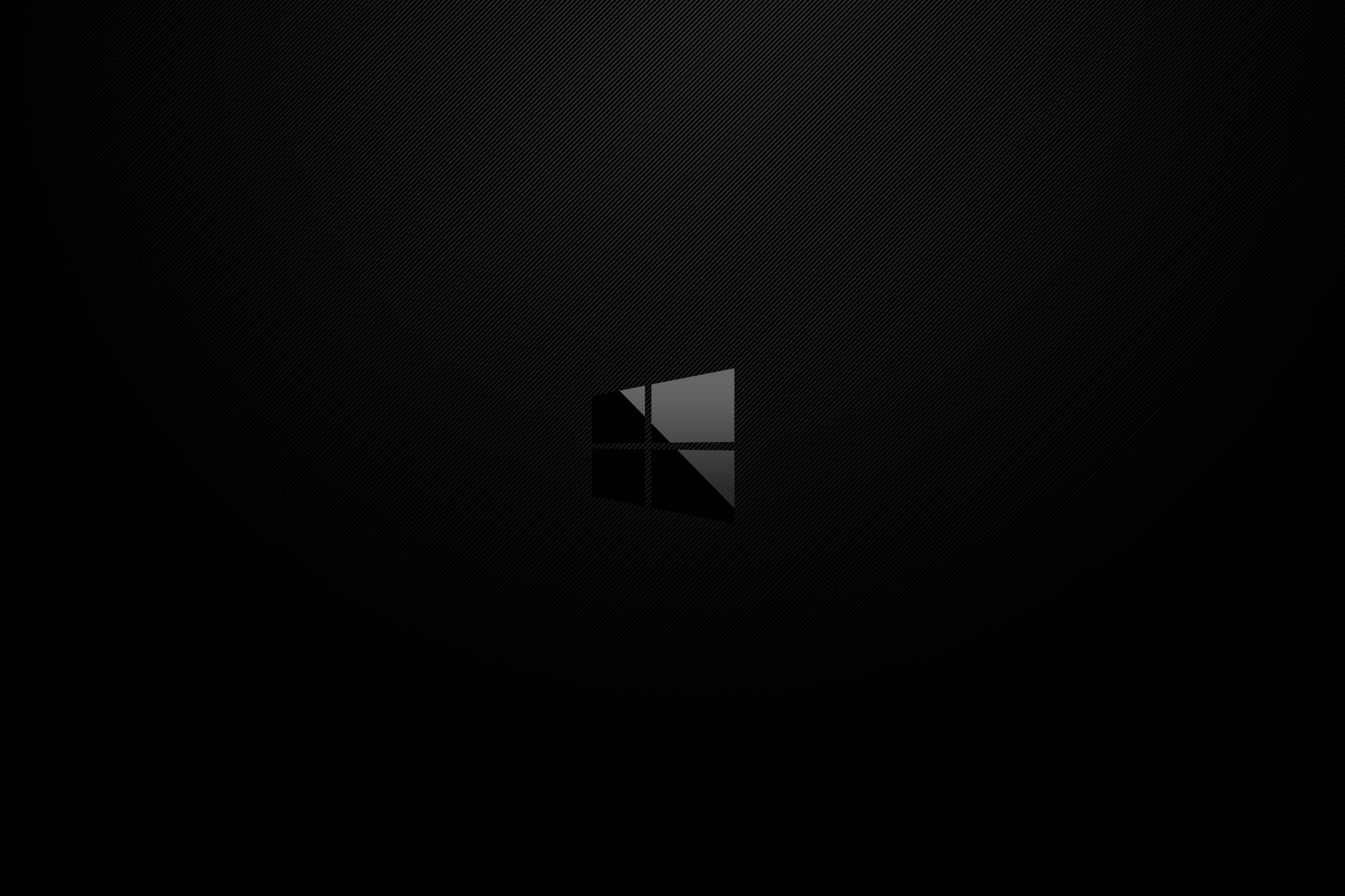 暗色極簡Windows標誌 壁紙