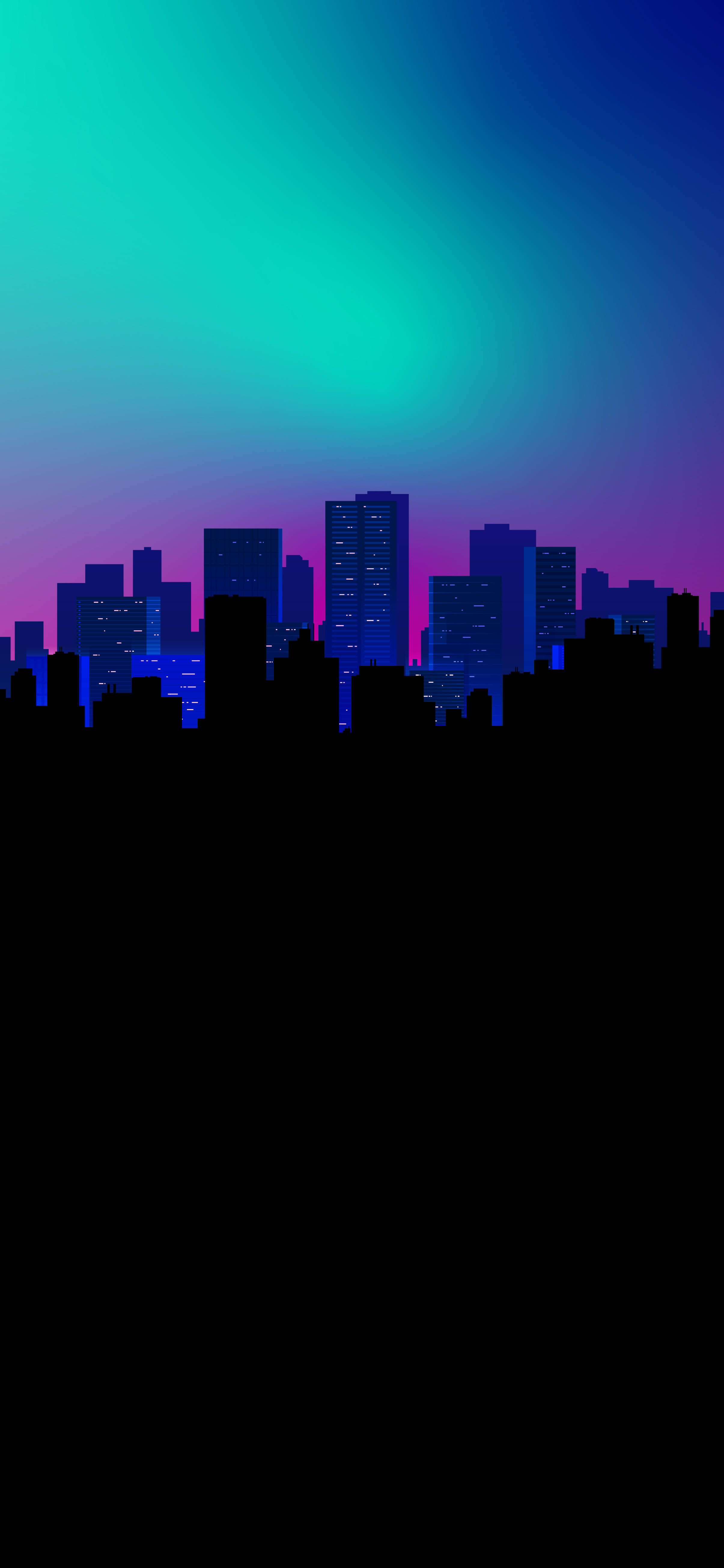 暗色渐变城市艺术 壁紙