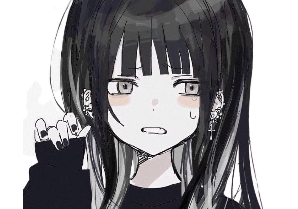 暗黑系动漫头像 情绪少女 壁紙