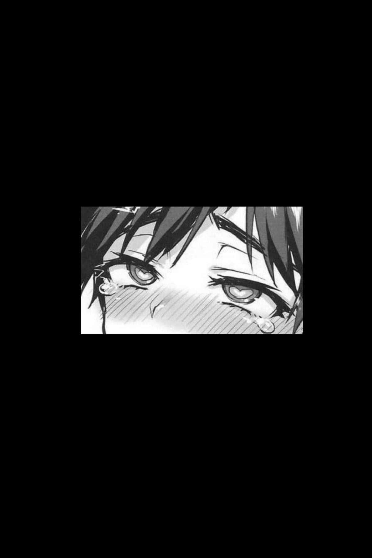 暗黑美學動漫壁紙：性感少女眼眸 — 黑色美学 壁紙
