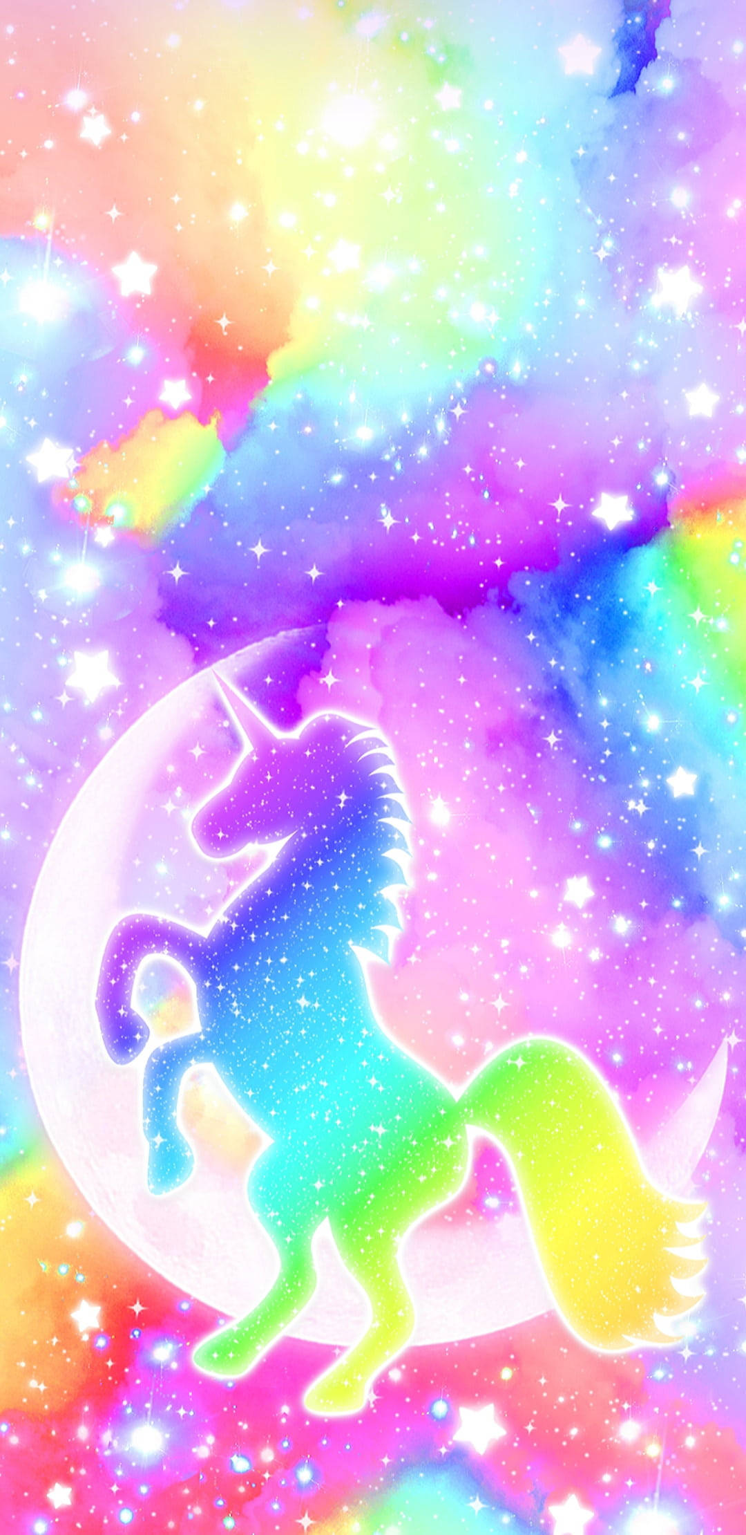 月亮、閃粉與獨角獸 壁紙