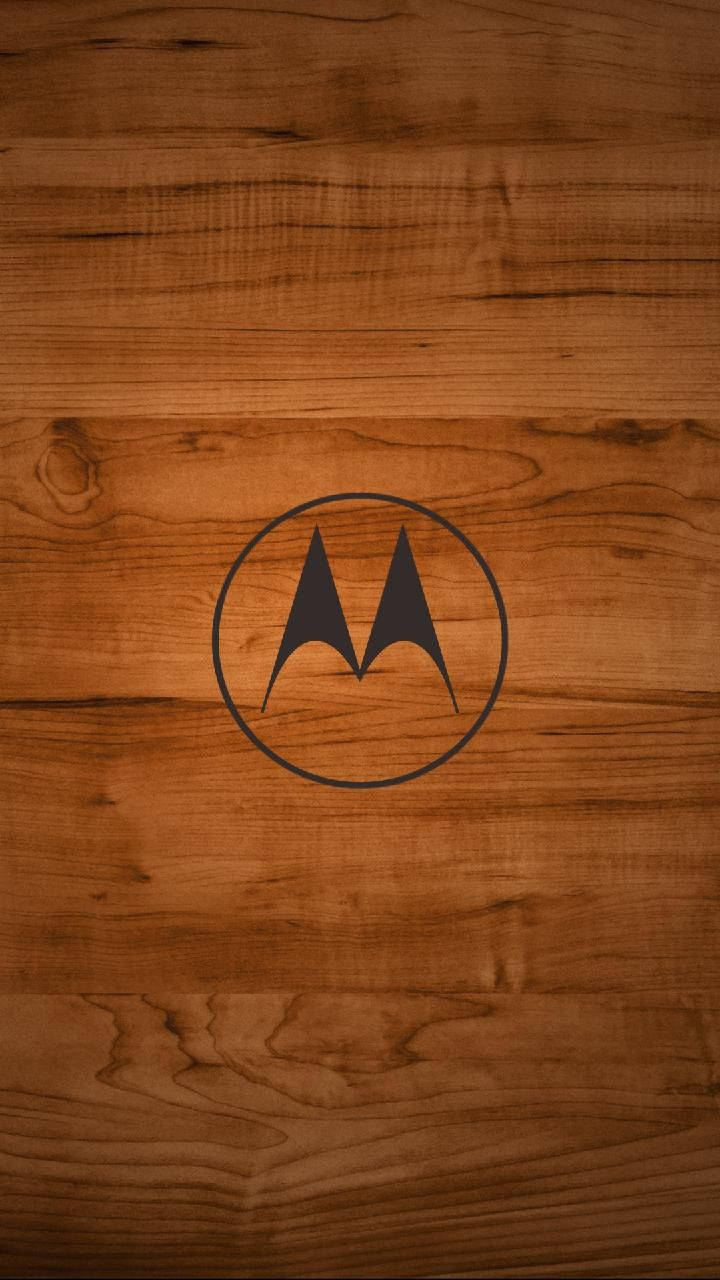 木质Motorola标志 壁紙