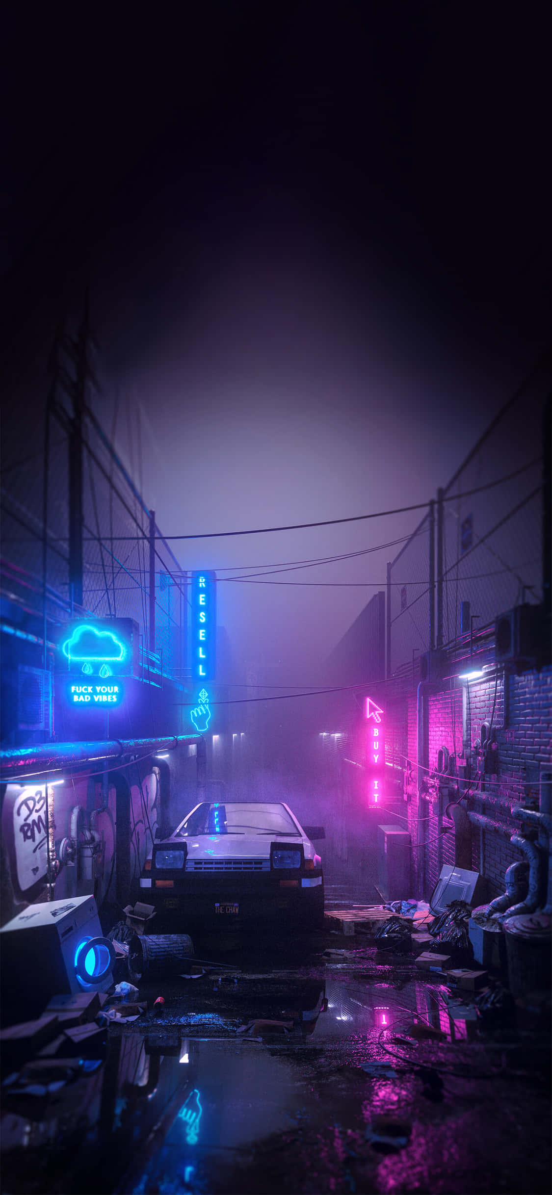 未來城市之夜——都市賽博龐克景觀 壁紙