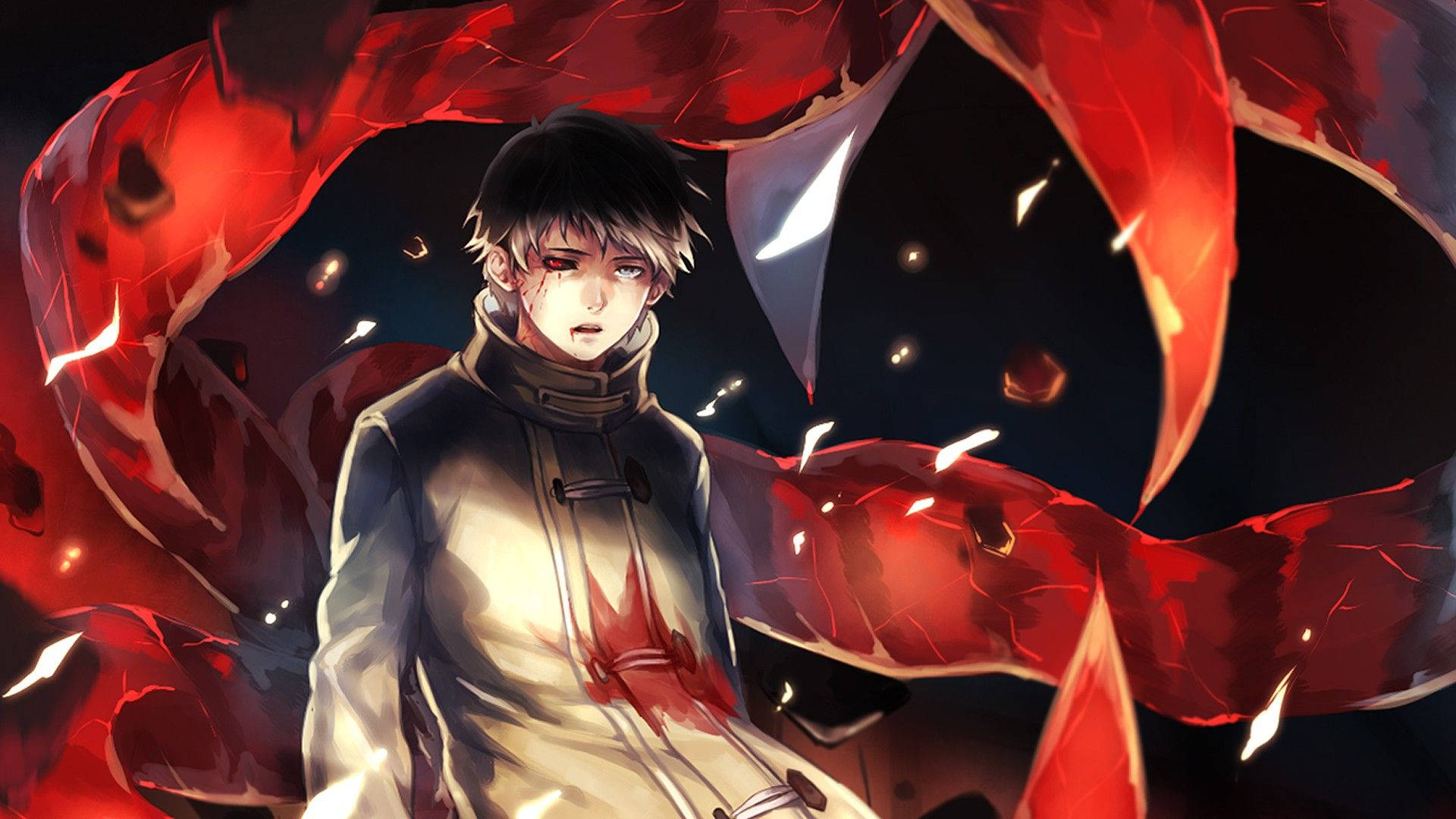 東京喰種角色金木研紅眼 壁紙