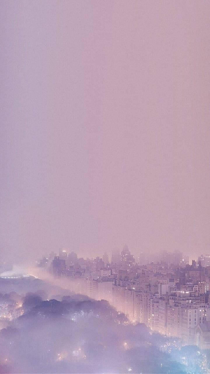 柔和美學城市景觀 壁紙