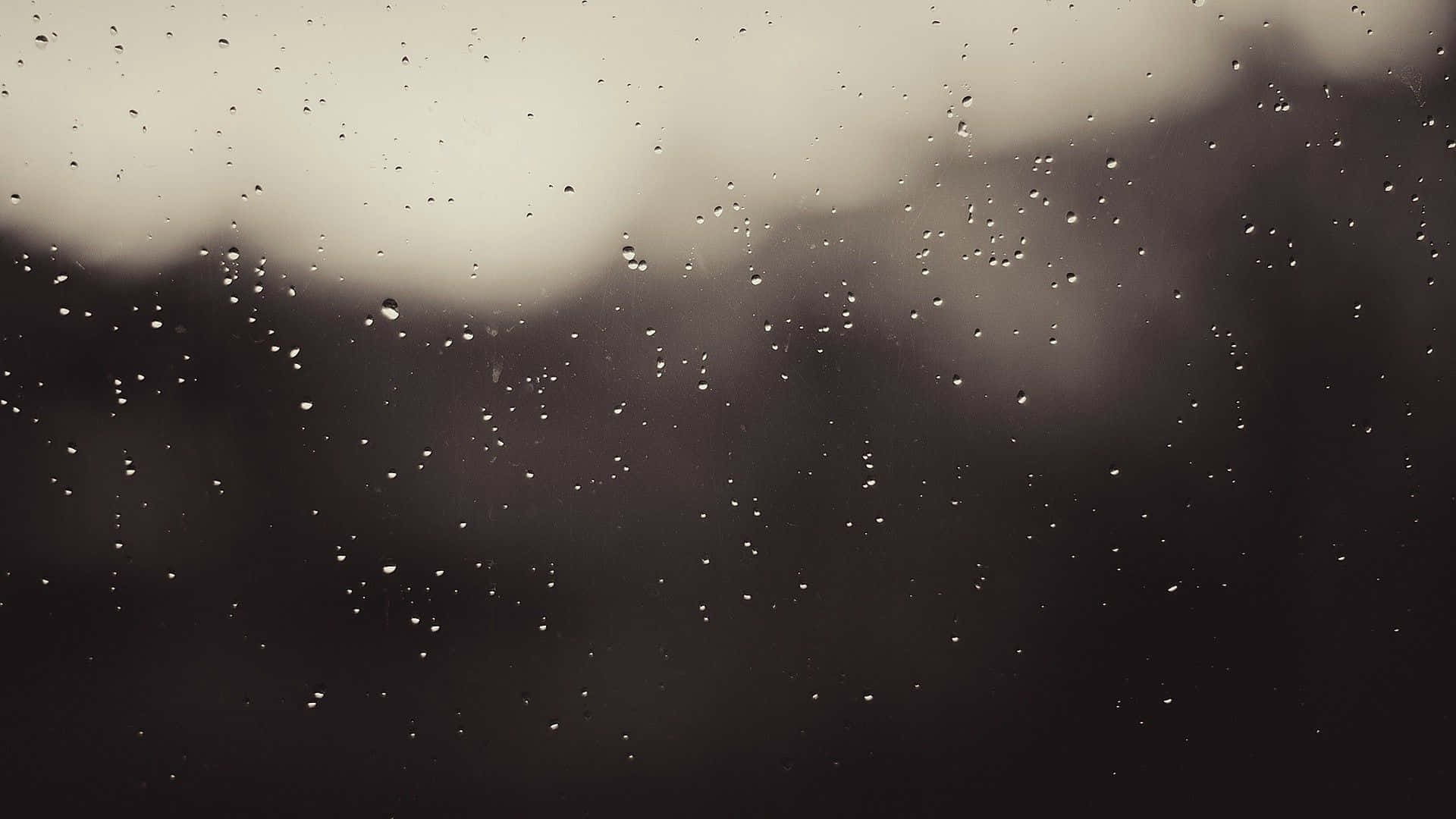 柔和美學雨滴電腦桌布 壁紙
