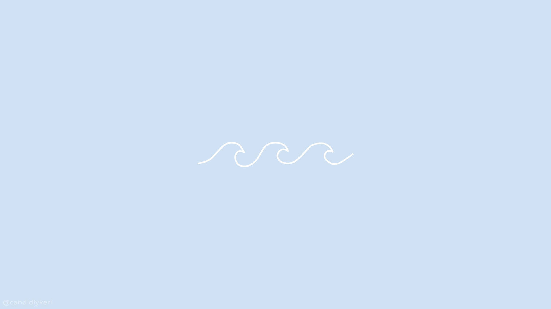 柔和藍色波浪背景 — 柔和美学 壁紙