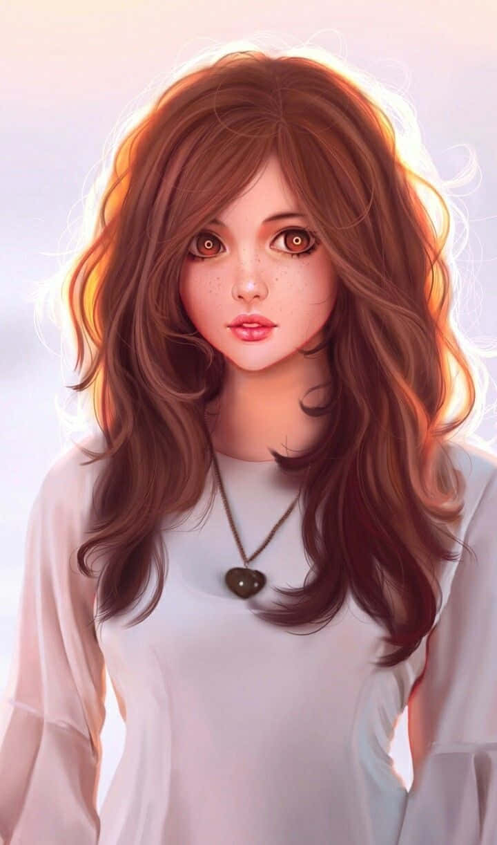 棕髮美女圖片 壁紙