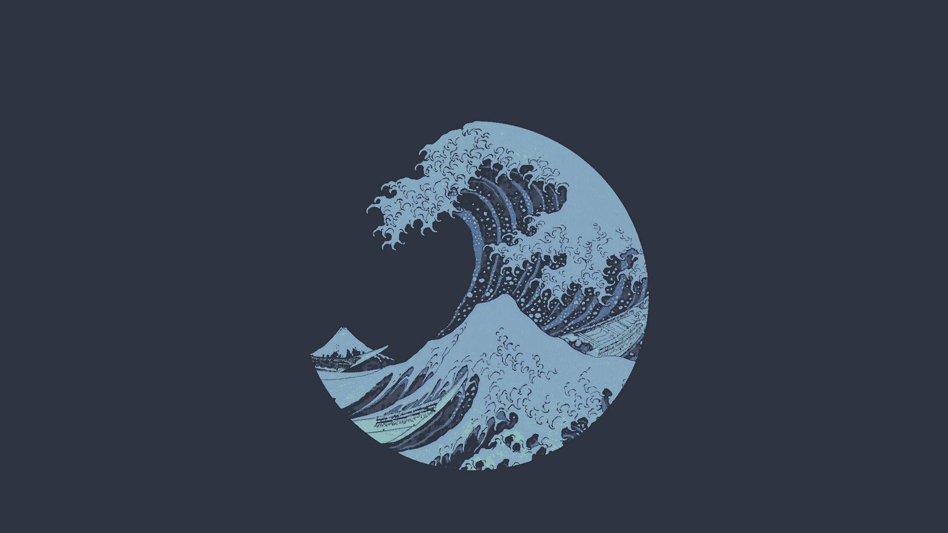 極簡巨浪 壁紙