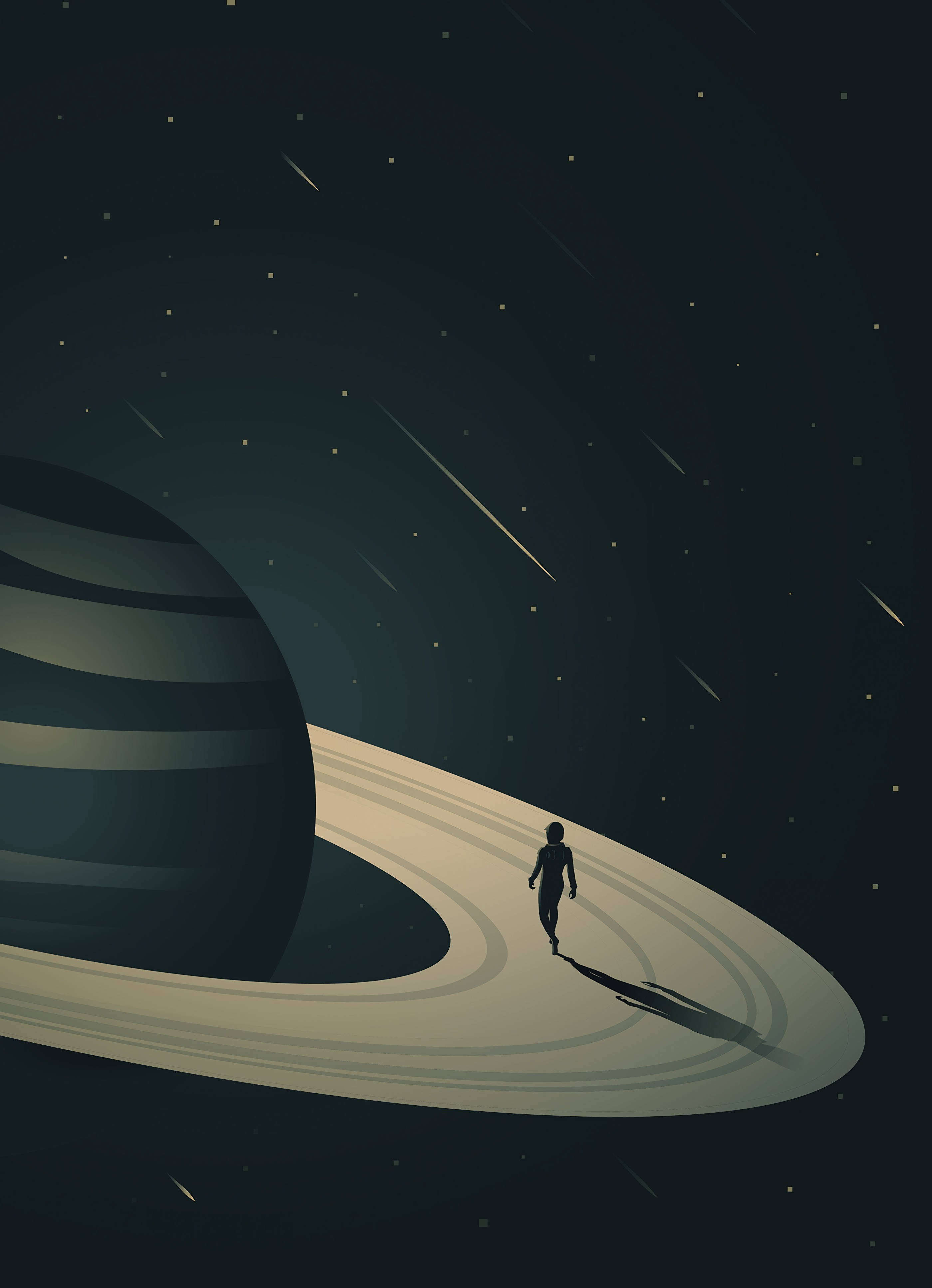 极简木星卡通 壁紙