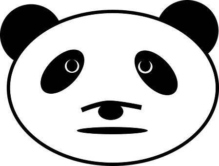 極簡熊貓臉圖形