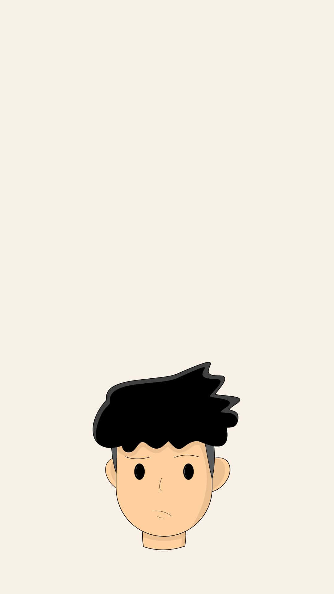 極簡風帥氣男孩頭像插畫 壁紙