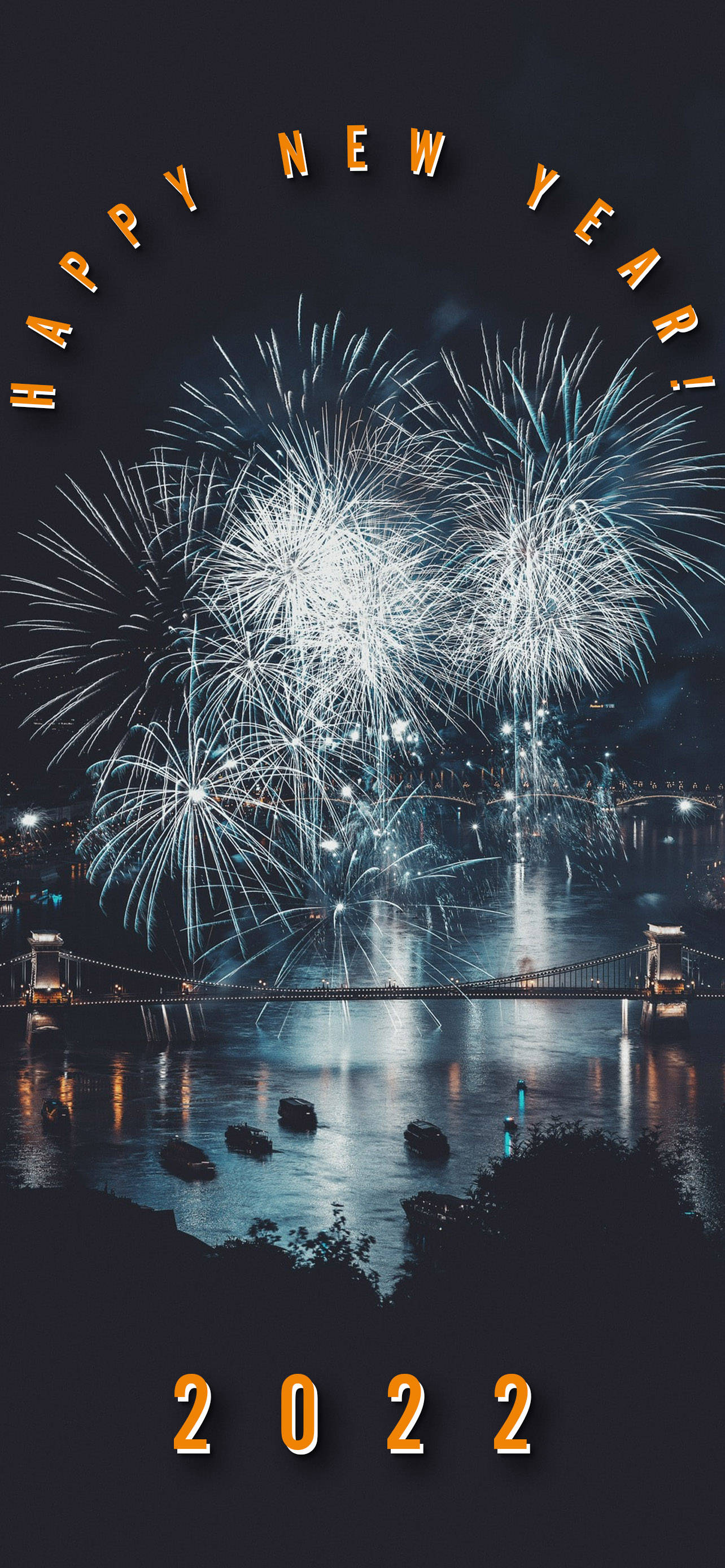 標題：2022新年快樂的慶祝爆發 壁紙