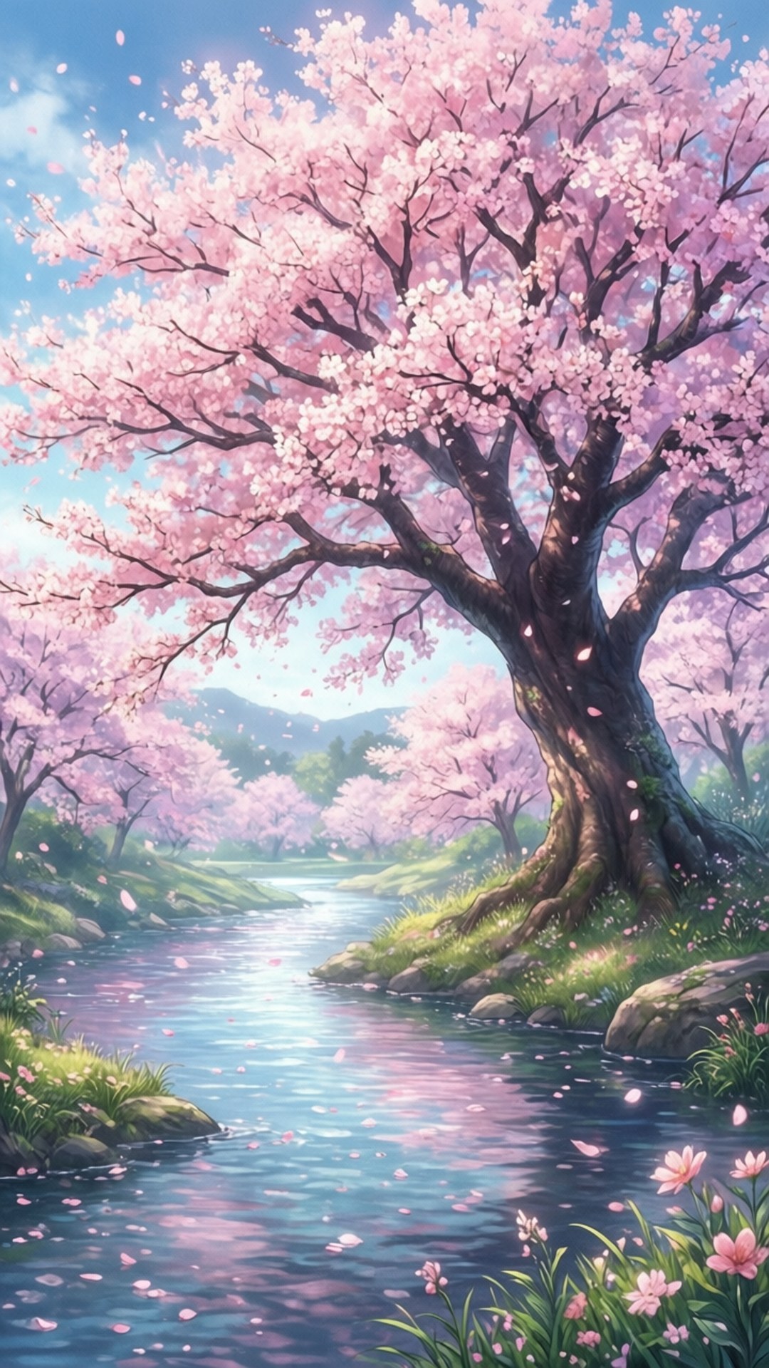 櫻花河畔 壁紙