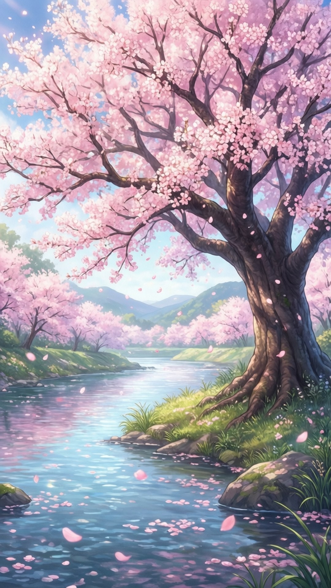 櫻花河畔 壁紙