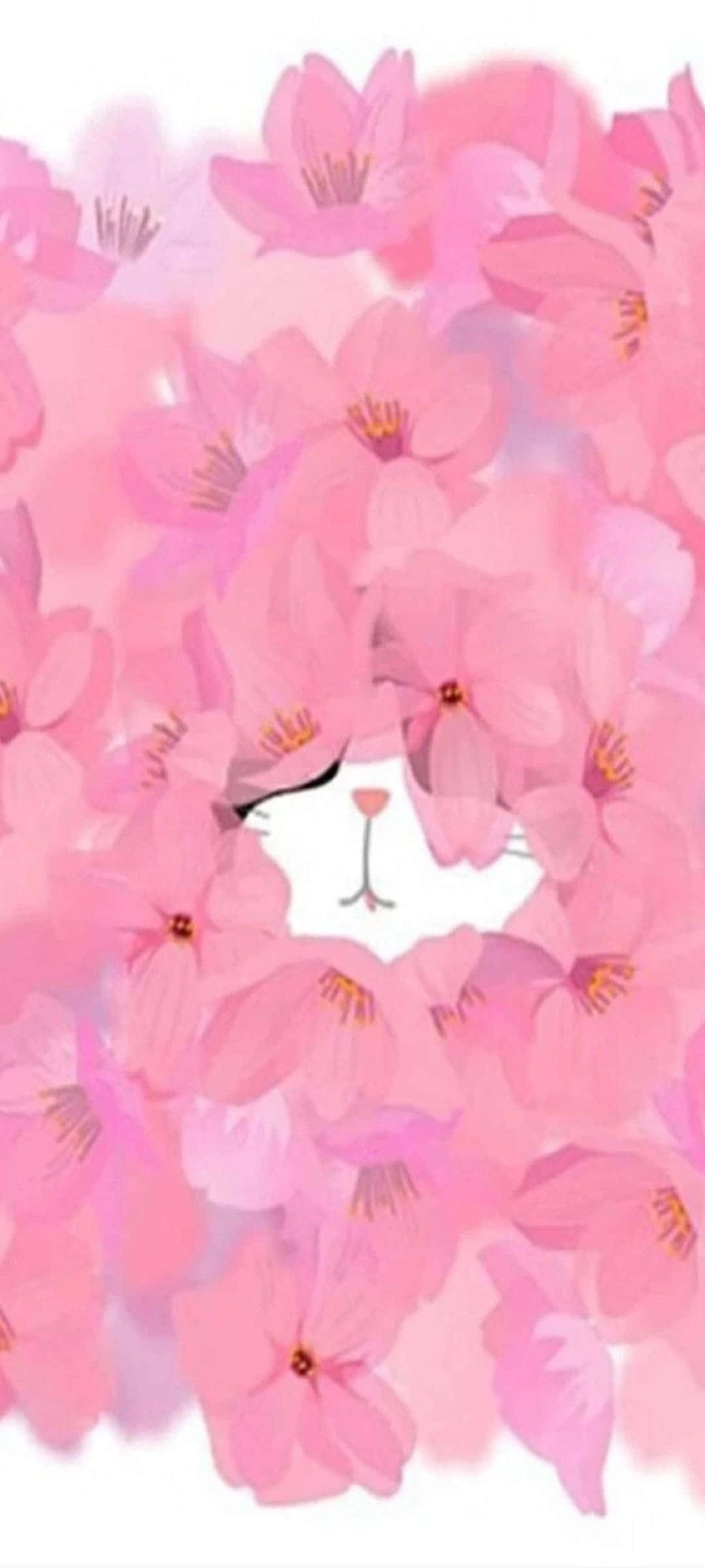 櫻花貓咪偽裝 壁紙