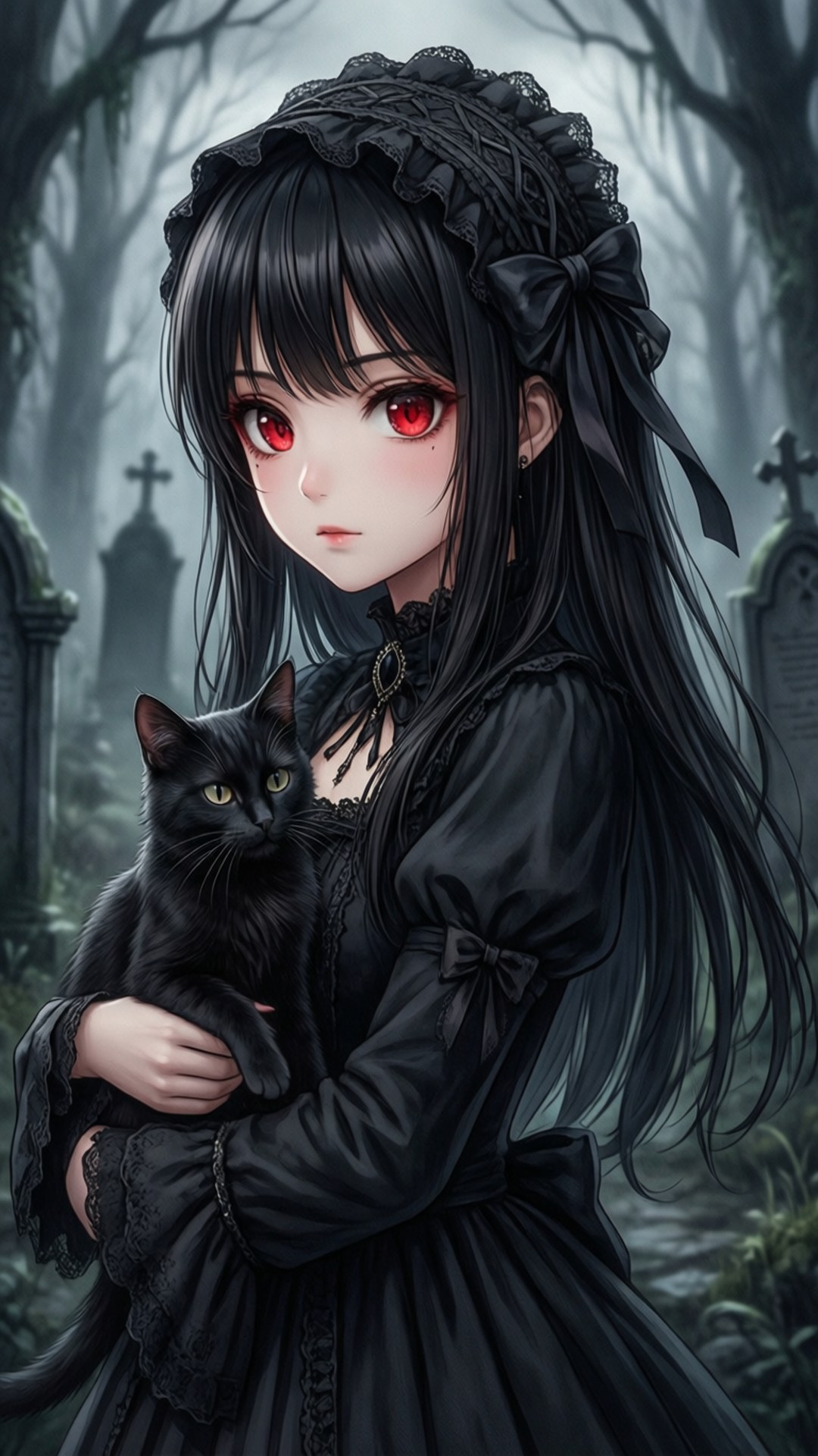 歌德风猫娘 壁紙