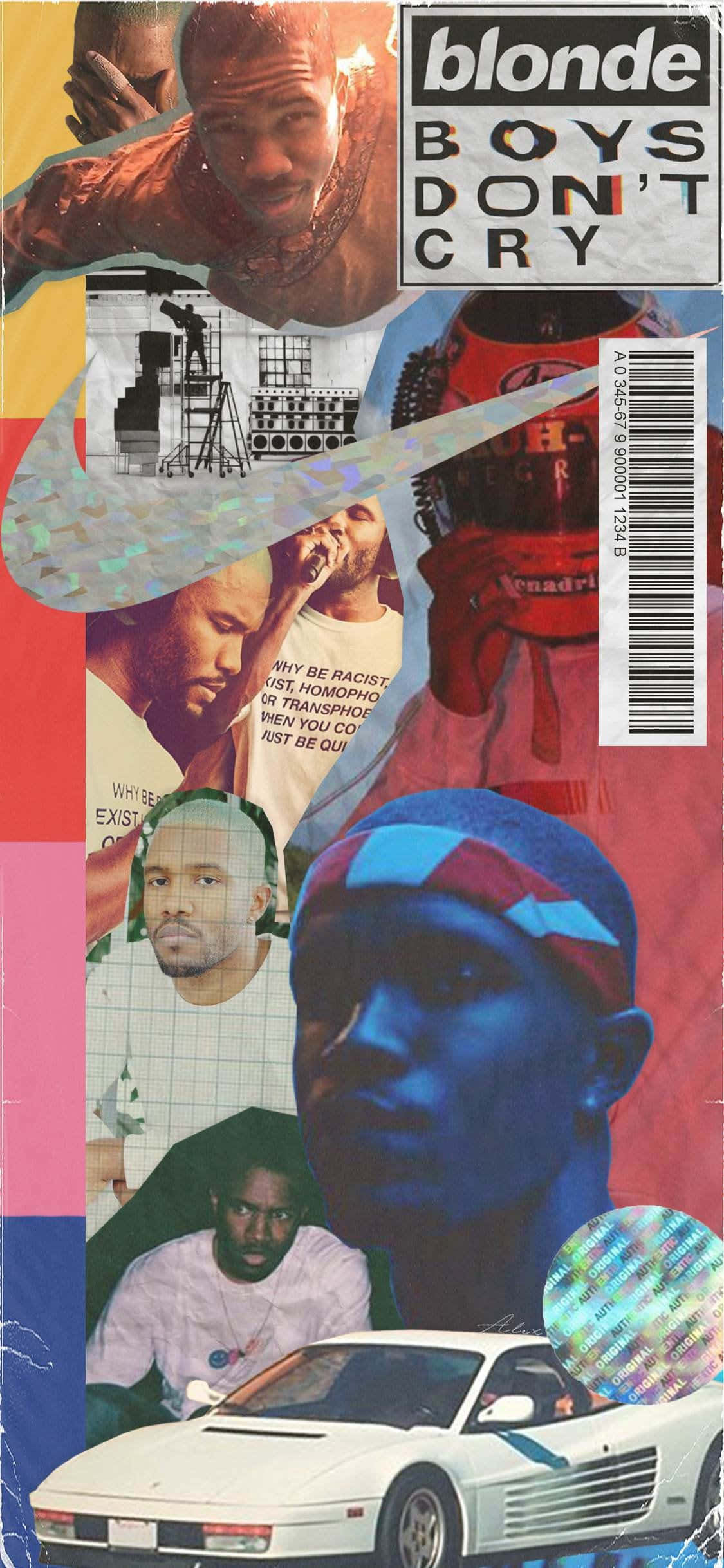 歌手 Frank Ocean 在粉紅朦朧中快樂翱翔 壁紙
