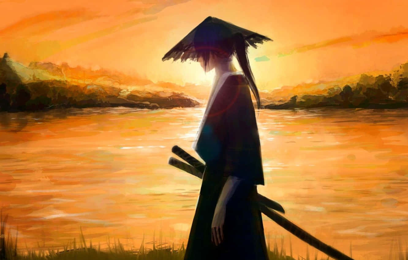 武士動漫戰士夕陽獨行 壁紙