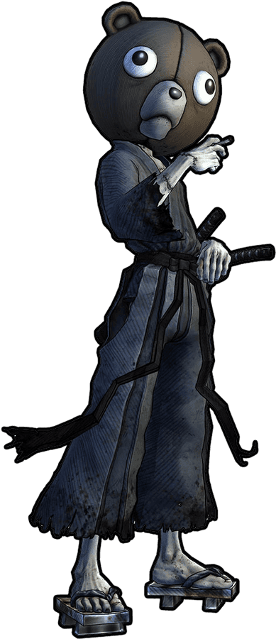 武士熊角色插画 壁紙