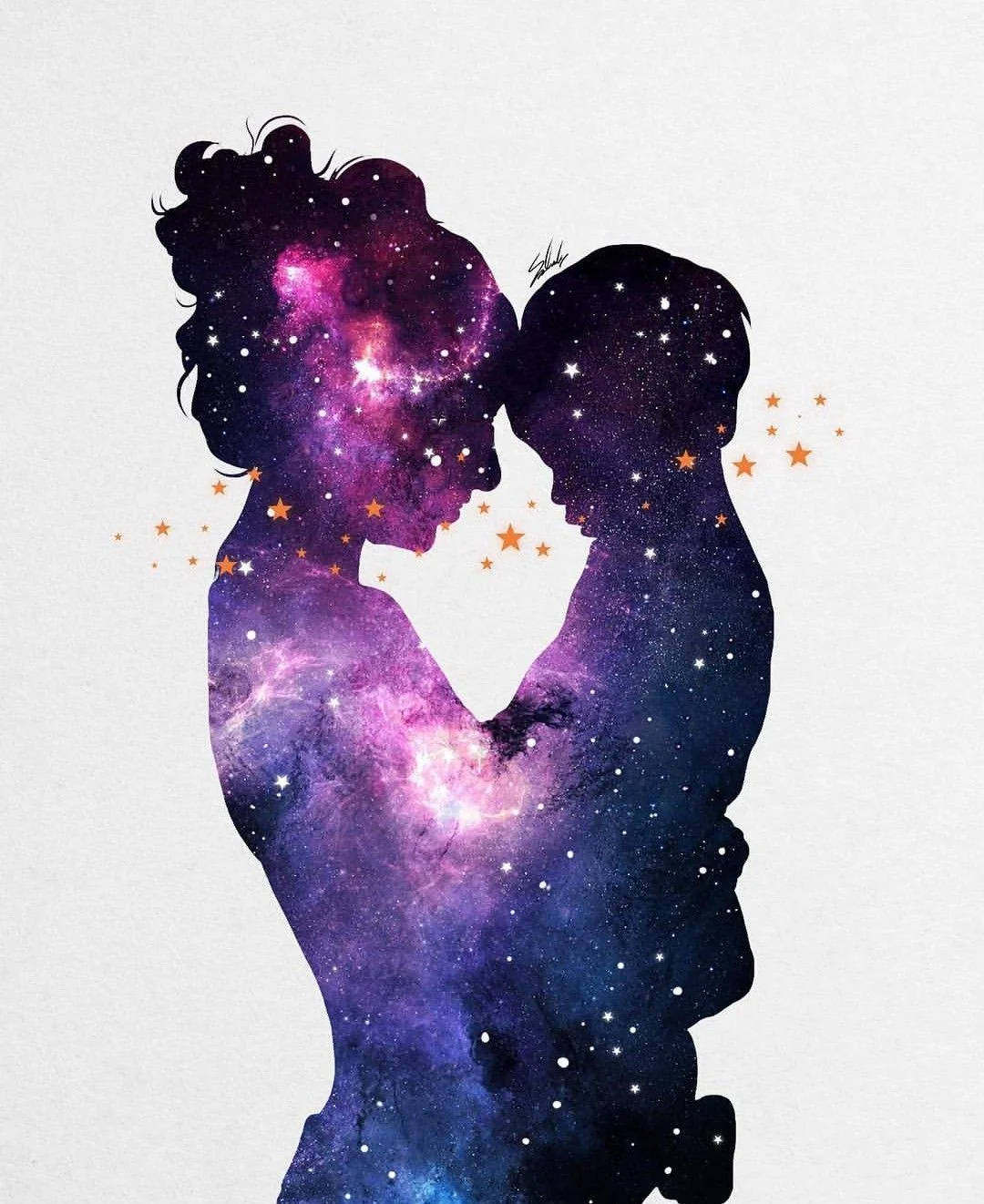 母女星系图形 壁紙