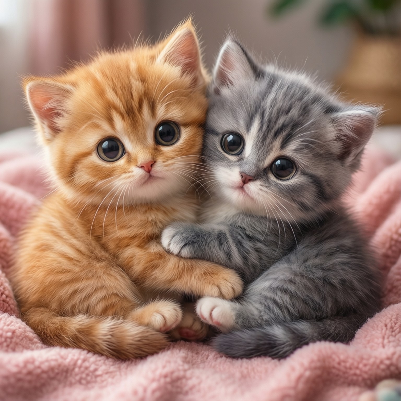 毛茸小猫好伙伴 壁紙