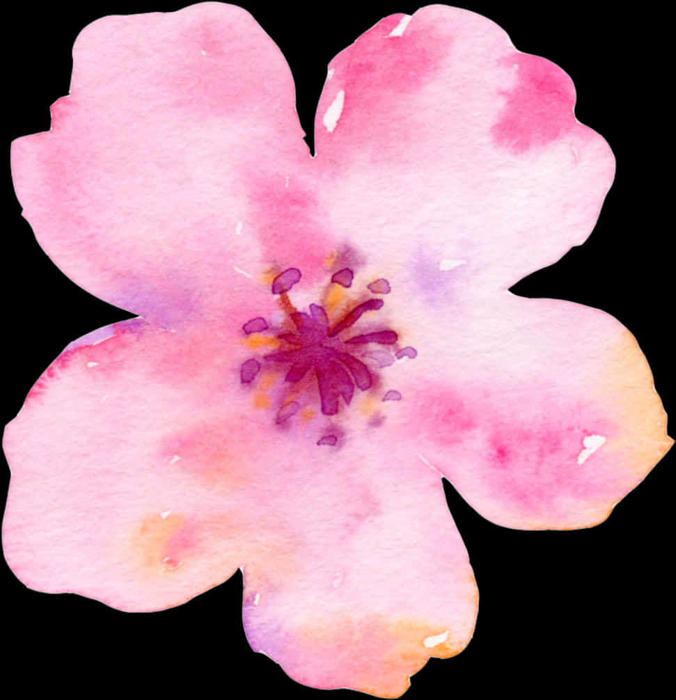 水彩樱花艺术画作 壁紙