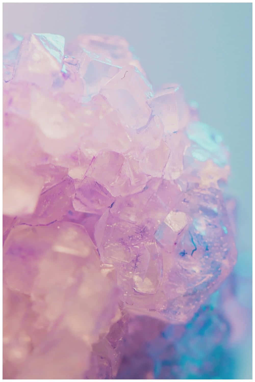 水晶寶石薰衣草淡紫色美學背景 壁紙