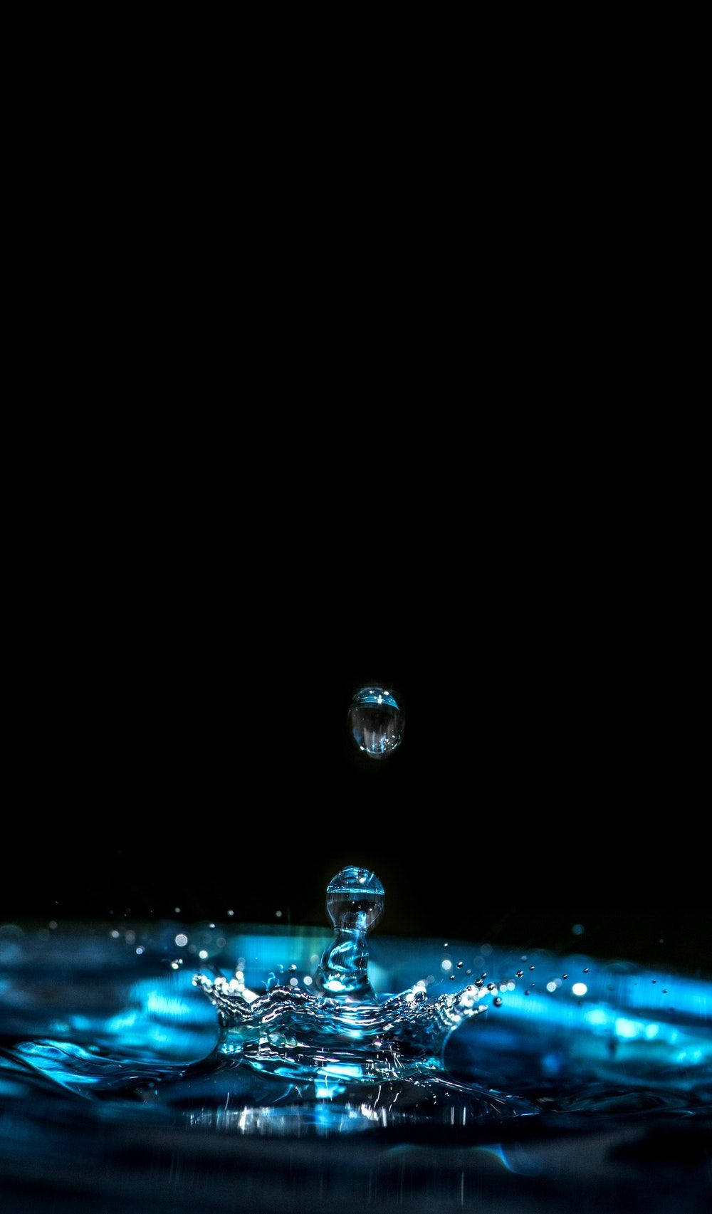 水滴美學深藍高清 壁紙