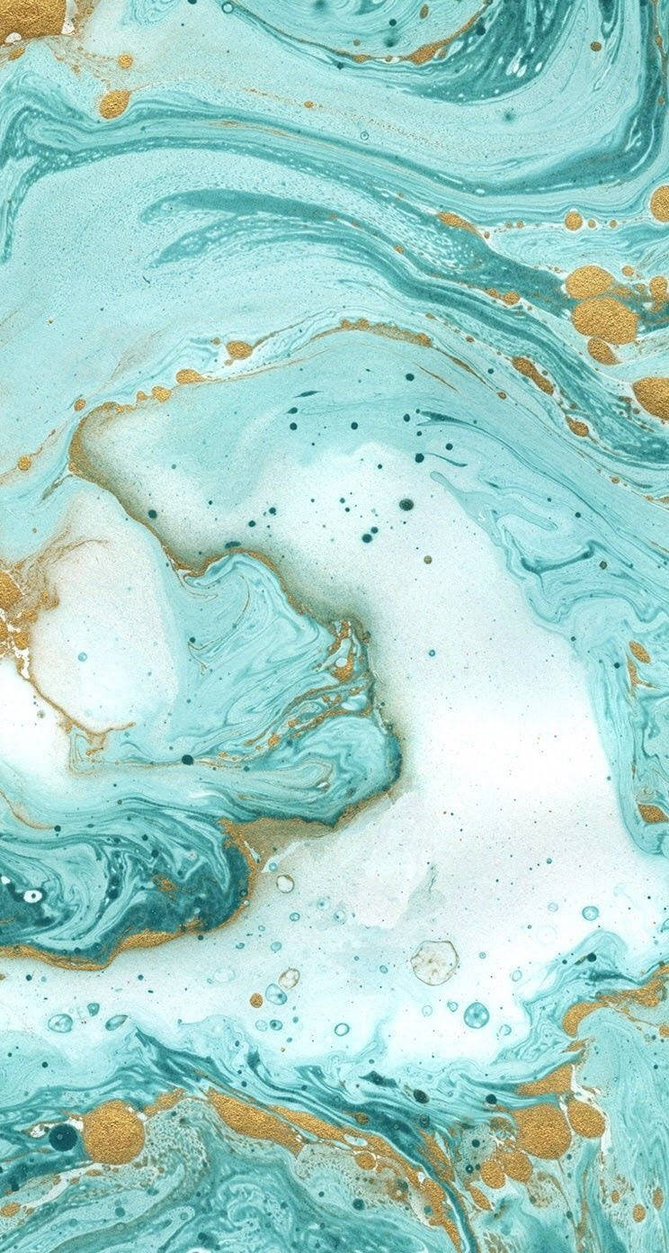 水藍金大理石 壁紙