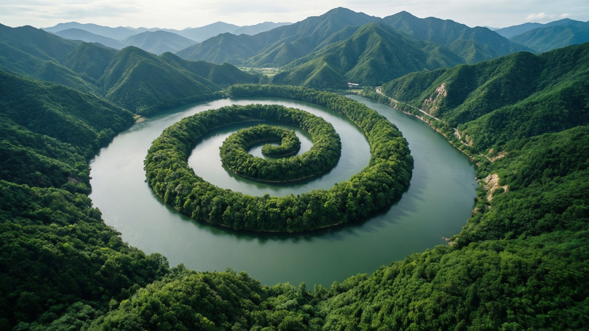 河流螺旋 壁紙
