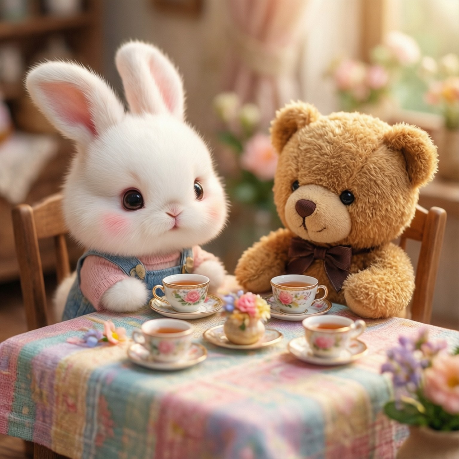 泰迪熊茶會 壁紙