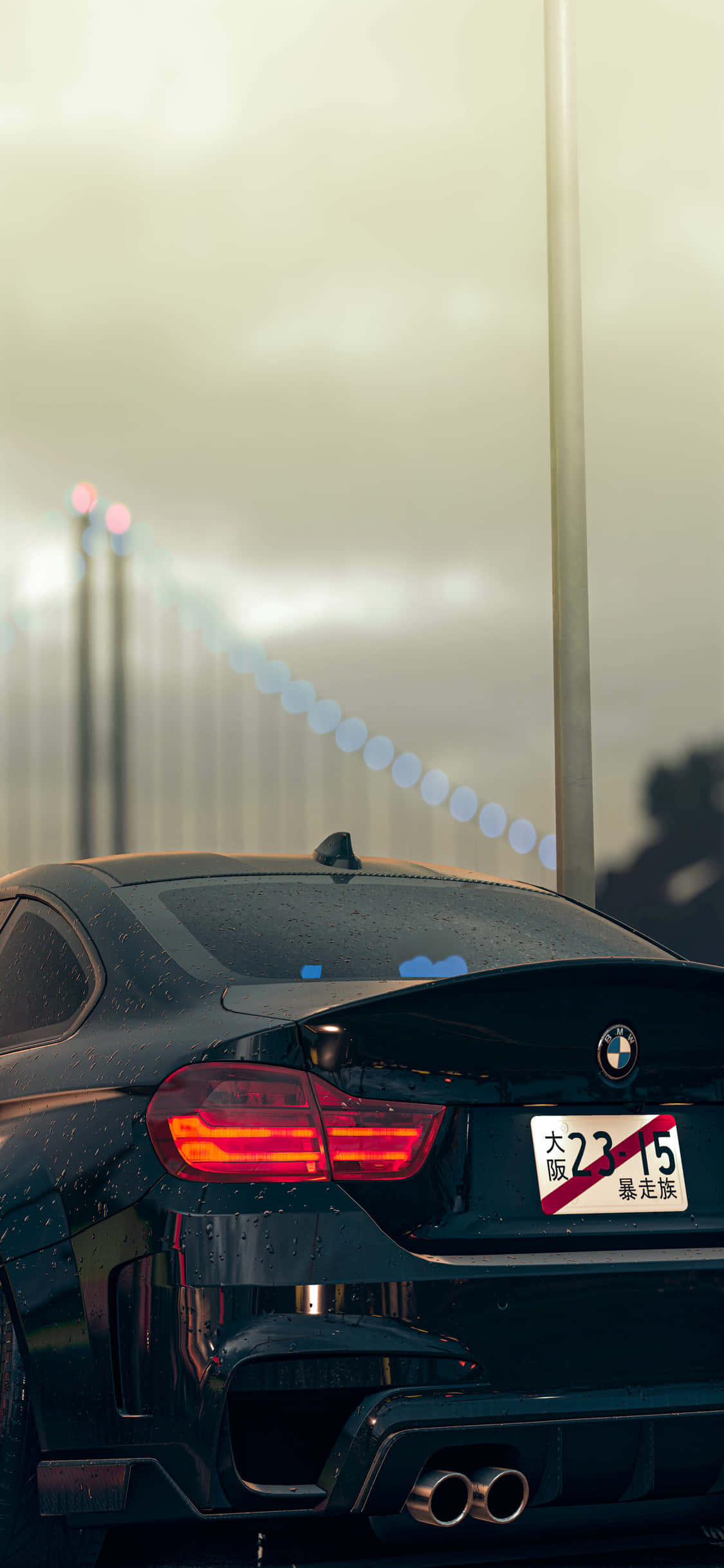 流暢的BMW Coupe搭配經典Apple iPhone X 壁紙