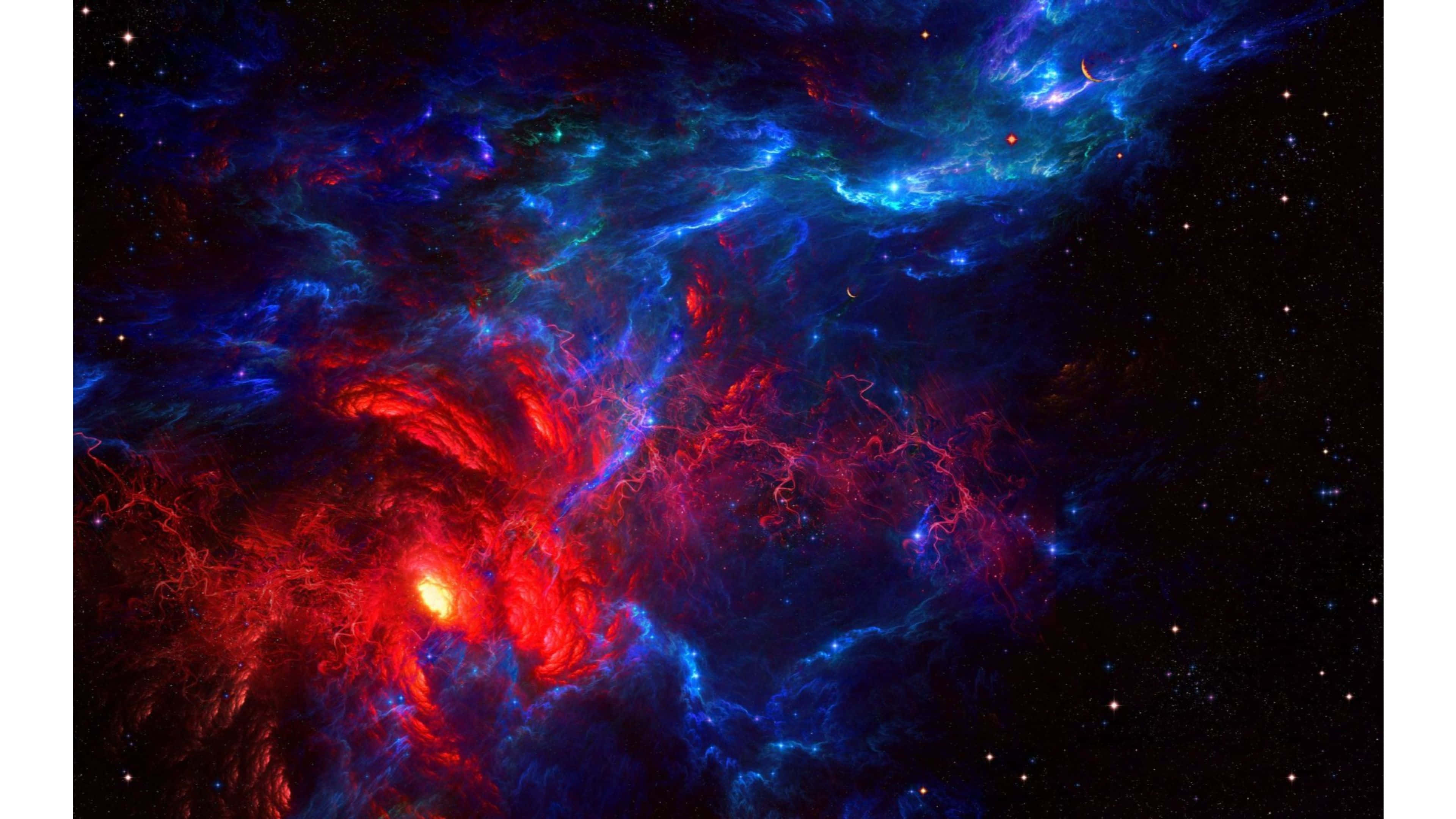 浩瀚宇宙的全景視野 壁紙