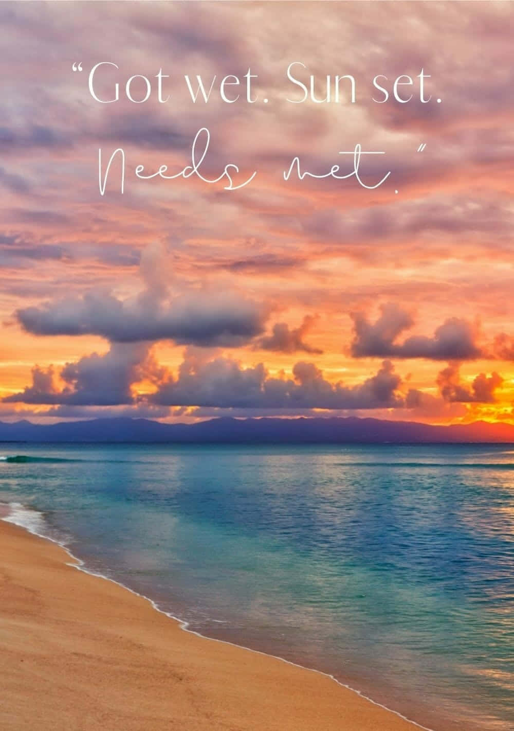 海灘上田園般的夕景 壁紙