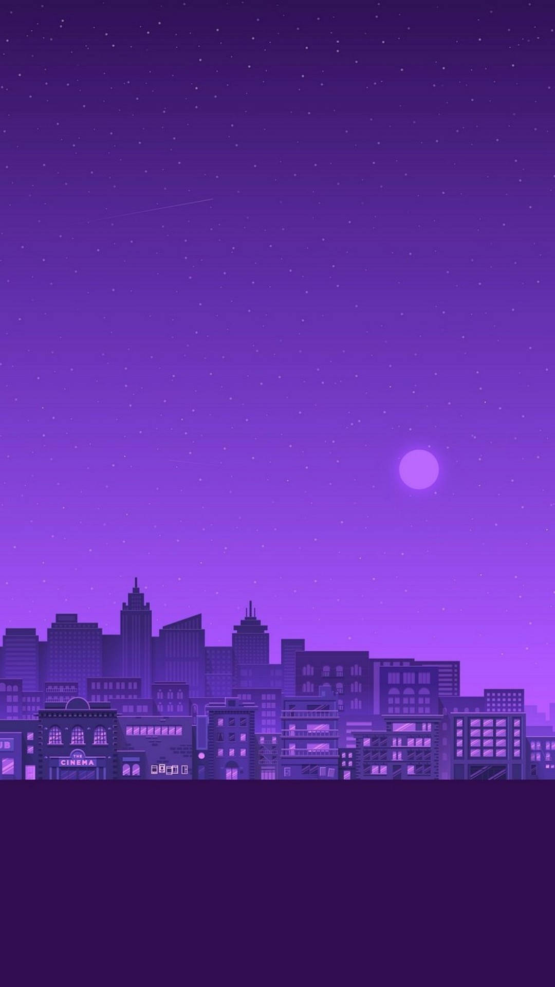 淡紫夜色城市美學 壁紙