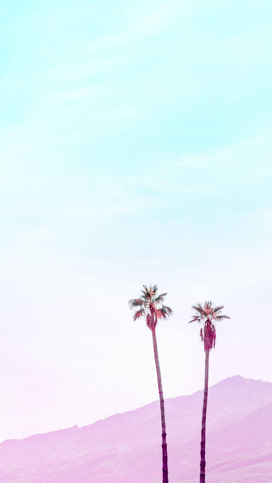 淡紫山景 iPhone 壁纸 壁紙