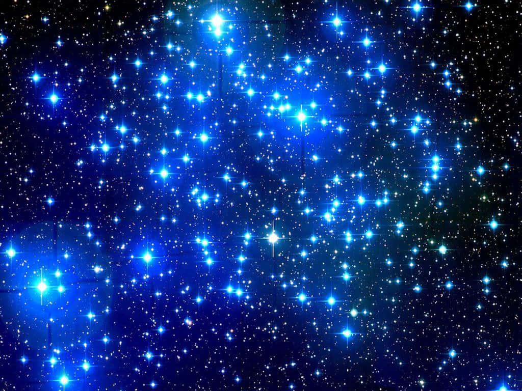 深藍星輝太空 壁紙