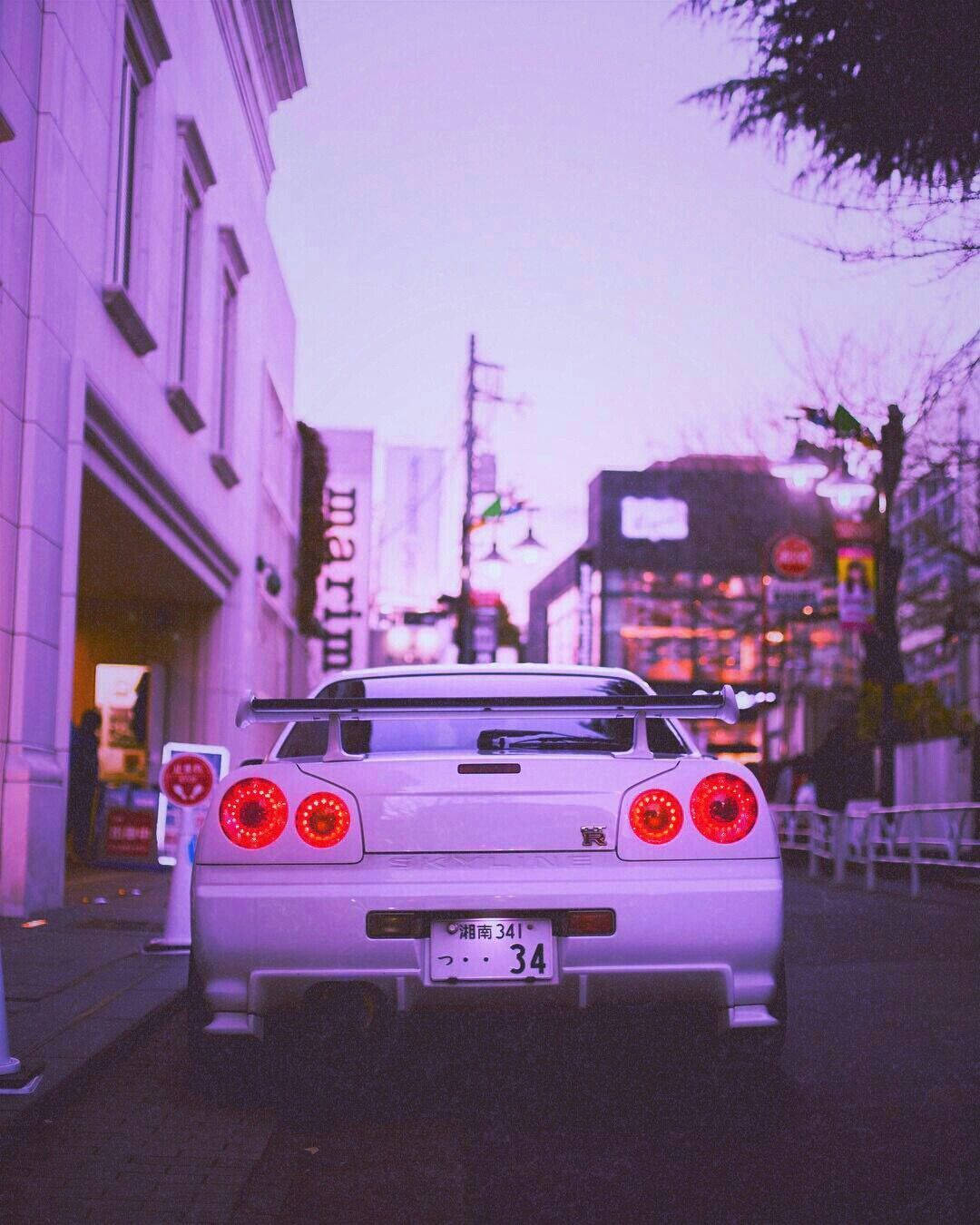 淺紫色JDM跑車 壁紙