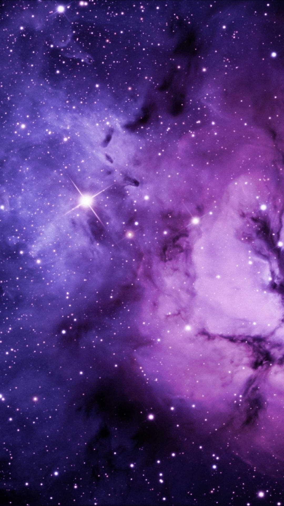 淺紫色夢幻星空 壁紙