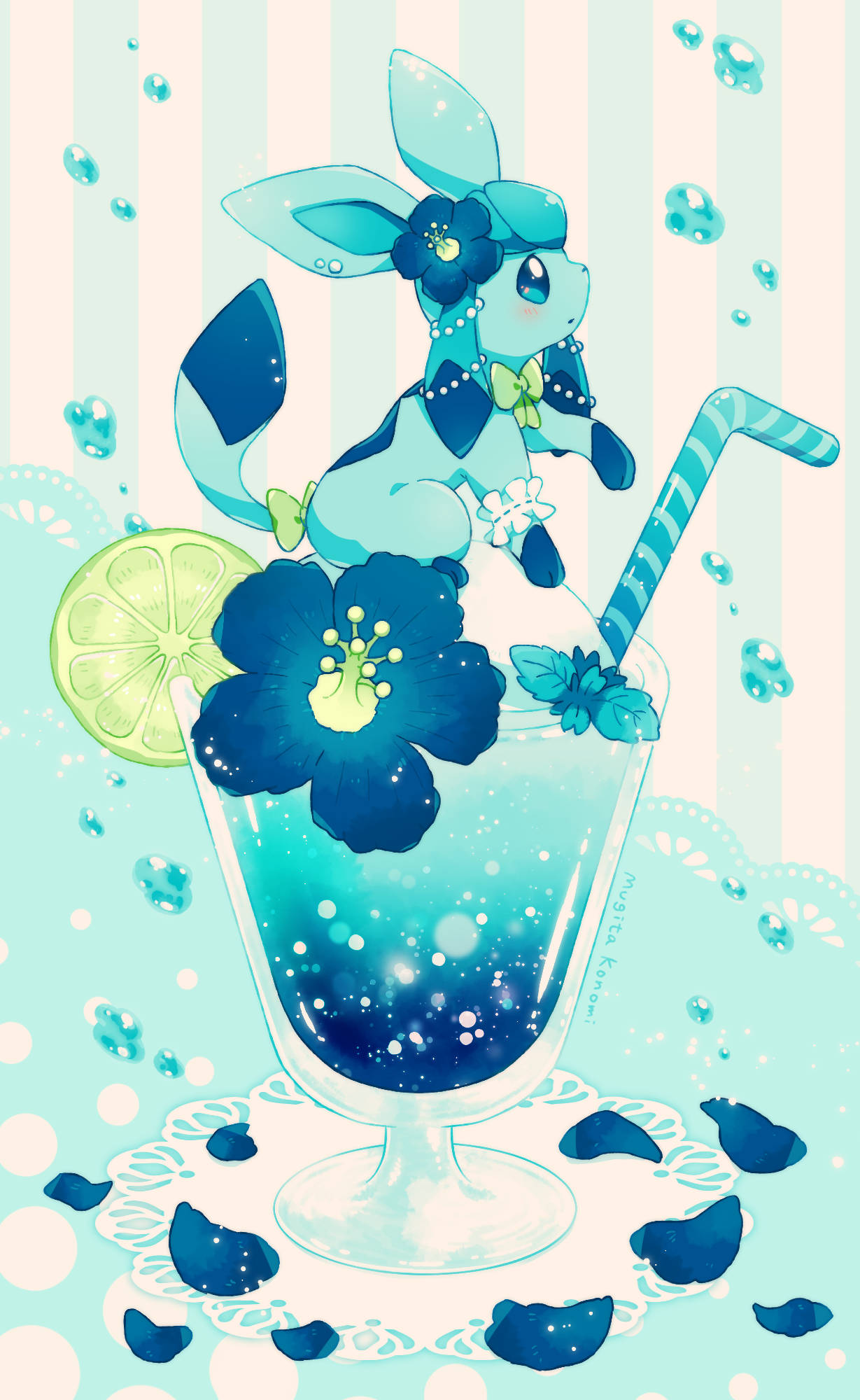 「溫暖的夏日最適合搭配熱帶飲品！」 壁紙