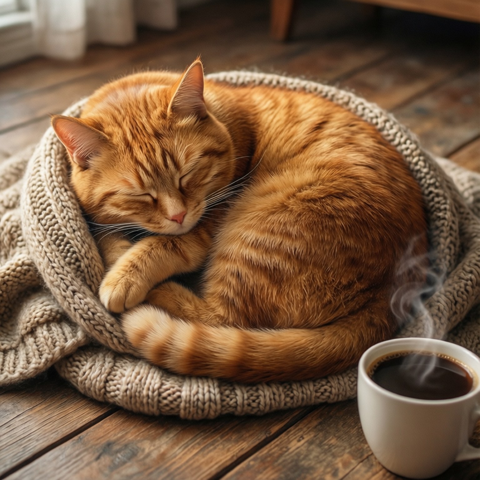 温馨小憩猫咪 壁紙